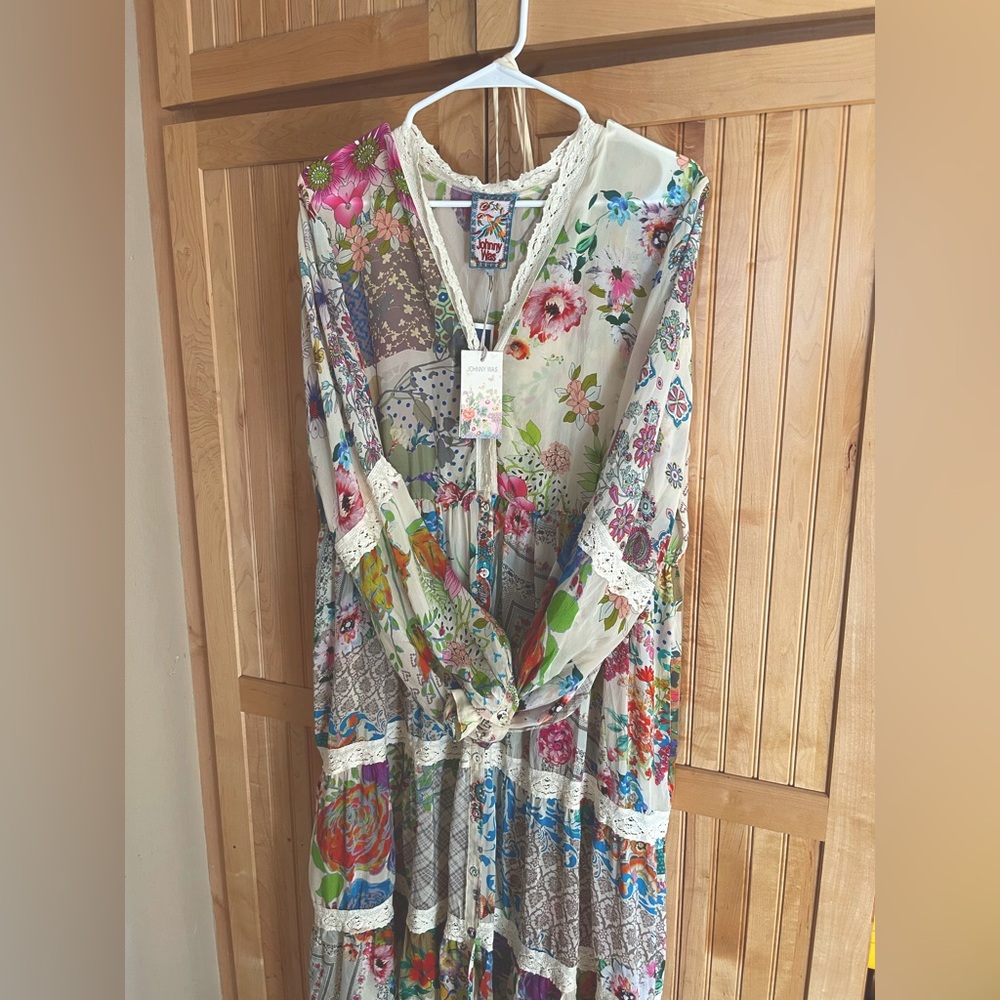 Johnny Was Floral Multicolor Maxi Dress